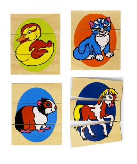 Set 4 puzzle, 12 piese - Animals 29382