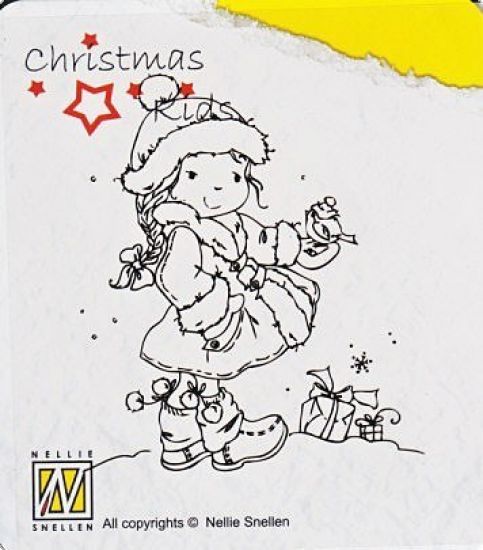 Stampila din silicon Christmas Kids - Christmas birdie