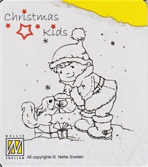 Stampila din silicon Christmas Kids - Present for you