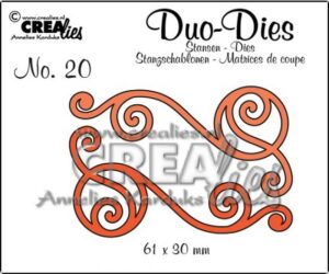 Set 2 matrite Crealies Duo Dies no. 20 - Swirls 1