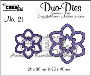 Set 2 matrite Crealies Duo Dies no. 21 - Flowers 12