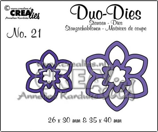 Set 2 matrite Crealies Duo Dies no. 21 - Flowers 12