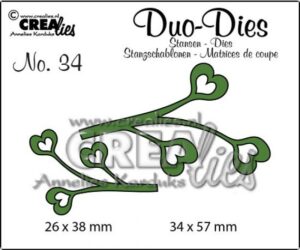 Set 2 matrite Crealies Duo Dies no. 34 - Leaves 4