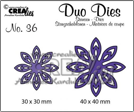 Set 2 matrite Crealies Duo Dies no. 36 - Flowers 18