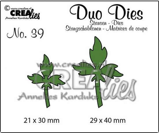 Set 2 matrite Crealies Duo Dies no. 39 - Leaves 7