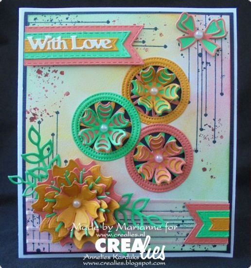 Set 2 matrite Crealies Duo Dies no. 40A - Leaves 8 mirror image