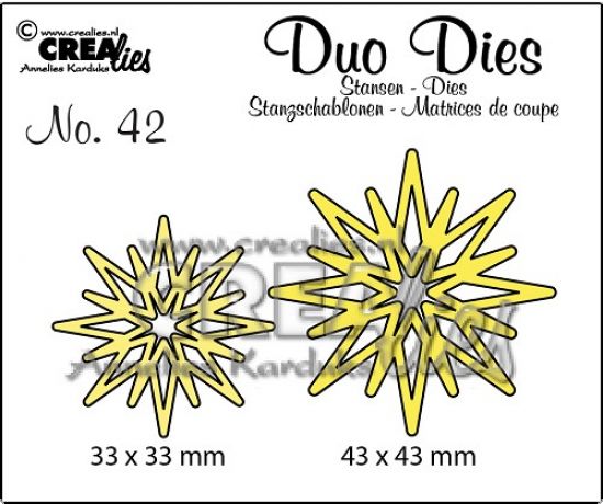 Set 2 matrite Crealies Duo Dies no. 42 - Stars