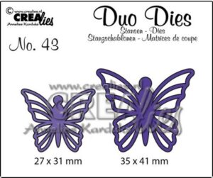 Set 2 matrite Crealies Duo Dies no. 43 -Butterflies 5