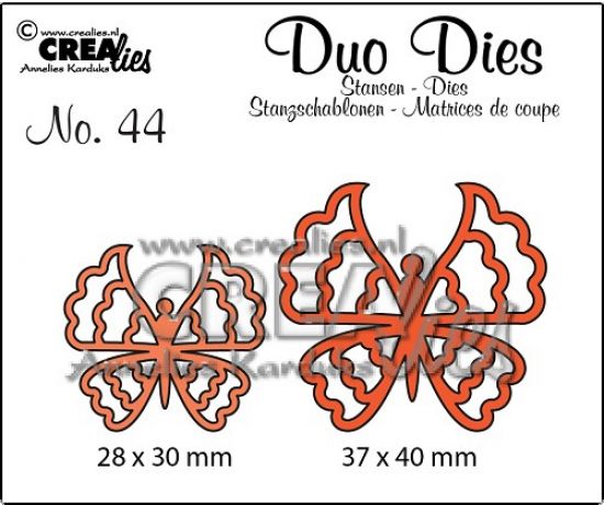Set 2 matrite Crealies Duo Dies no. 44 -Butterflies 6