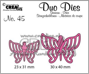 Set 2 matrite Crealies Duo Dies no. 45 -Butterflies 7
