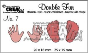 Set 4 matrite Crealies Double Fun no. 7 - Palms and Soles