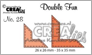 Set 2 matrite Crealies Double Fun no. 28 - Corners with stitch