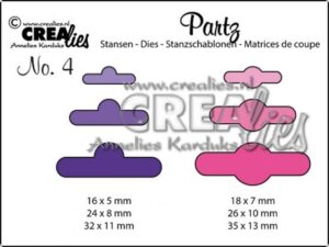 Set 6 matrite Crealies Partz no. 4 - Hooks