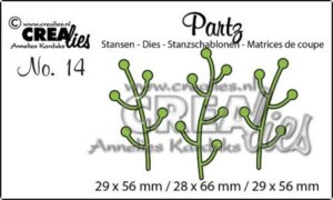 Set 3 matrite Crealies Partz no. 14 - Twigs
