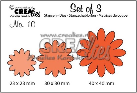 Set 3 matrite Crealies Set of 3 no. 10 - Flowers 6