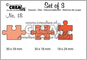 Set 3 matrite Crealies Set of 3 no. 18 - Puzzle pieces