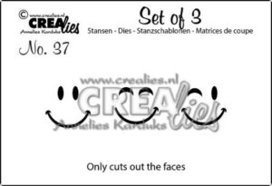 Set 3 matrite Crealies Set of 3 no. 37 - Faces