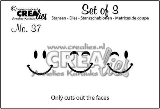 Set 3 matrite Crealies Set of 3 no. 37 - Faces