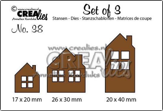 Set 3 matrite Crealies Set of 3 no. 38 - Houses