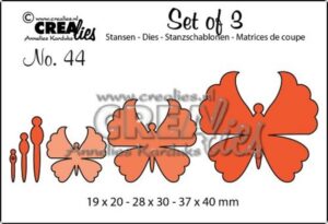 Set 4 matrite Crealies Set of 3 no. 44 - Butterflies 6
