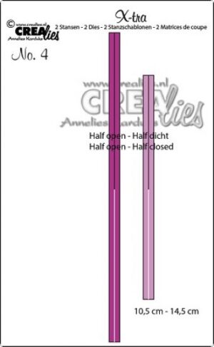 Set 2 matrite Crealies X-tra no. 4 - Half Open