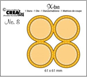 Matrita Crealies X-tra no. 8 - 4 Circles double stitched