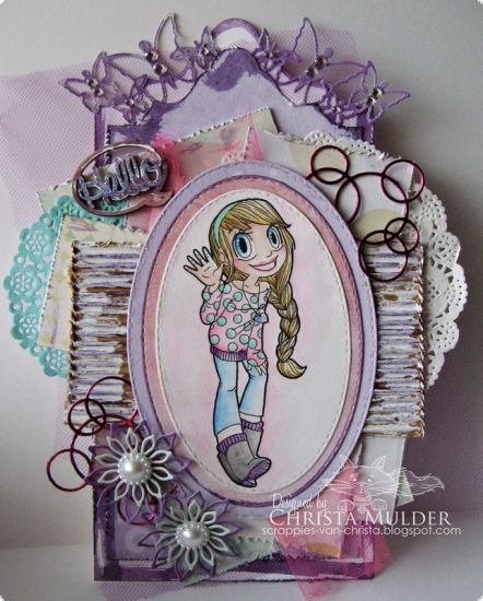 Set 6 matrite Crealies Crea-Nest-Lies Extreme Labels & Tags no. 2 - Wave