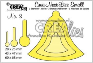 Set 4 matrite Crealies Crea-Nest-Lies Small no. 3 - Bell