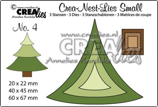 Set 6 matrite Crealies Crea-Nest-Lies Small no. 4 - Tree