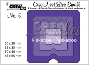 Set 4 matrite Crealies Crea-Nest-Lies Small no. 5 - Peekaboo Square
