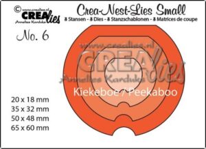 Set 4 matrite Crealies Crea-Nest-Lies Small no. 6 - Peekaboo Round