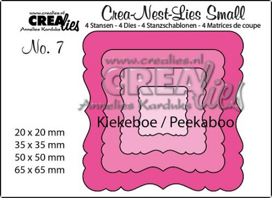 Set 4 matrite Crealies Crea-Nest-Lies Small no. 7 - Peekaboo 3