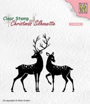 Stampila din silicon Christmas Silhouette - Deer