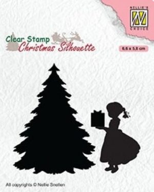 Set 2 stampile din silicon Christmas Silhouette - Thank you Santa