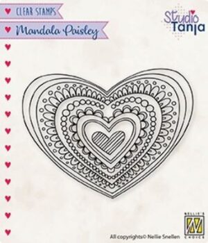 Stampila din silicon - Mandalas - Paisley heart