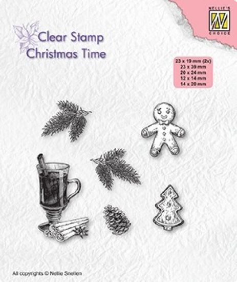 Set 6 stampile din silicon Christmas time - Christmas decorations