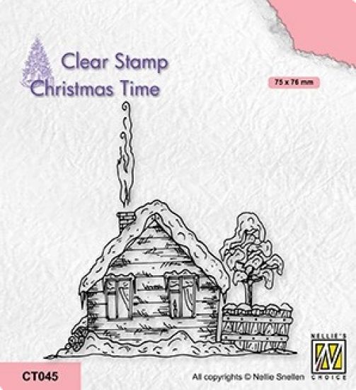 Stampila din silicon Christmas time - Snowy cottage - 2