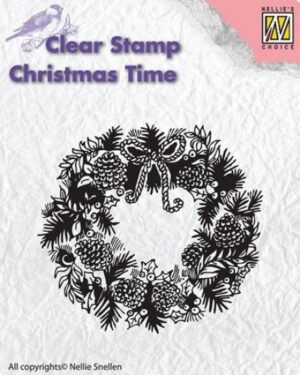 Stampila din silicon Christmas time  - Christmas wreath