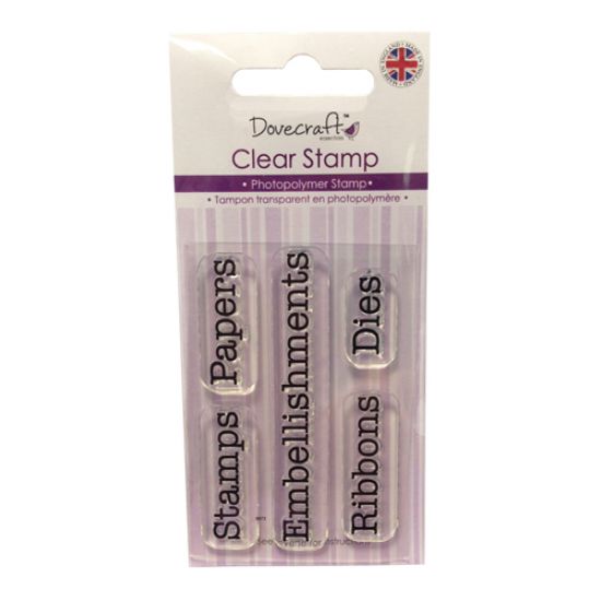 Set 5 stampile din silicon - Craft Tags