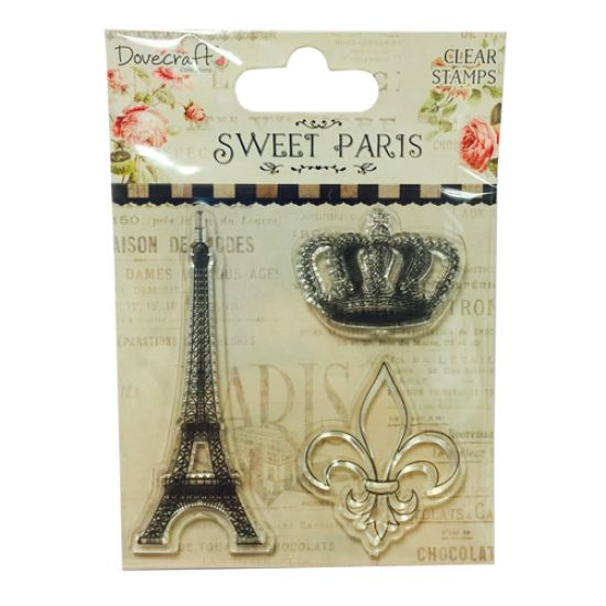 Set 3 stampile din silicon - Eiffel Tower - Sweet Paris