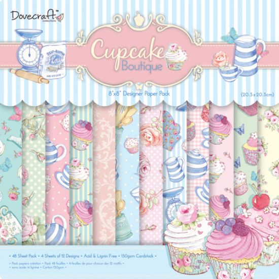 Set 48 coli din hartie - Cupcake Boutique