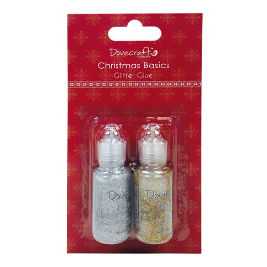 Set lipici cu sclipici - Christmas Basics - Gold and Silver
