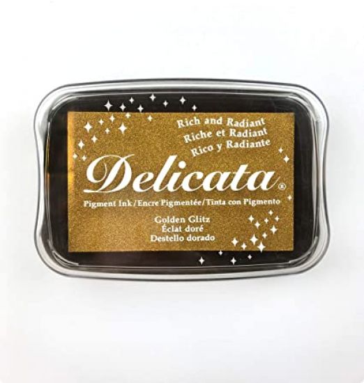 Tusiera Delicata, cu tus metalizat si uscare rapida - Golden Glitz