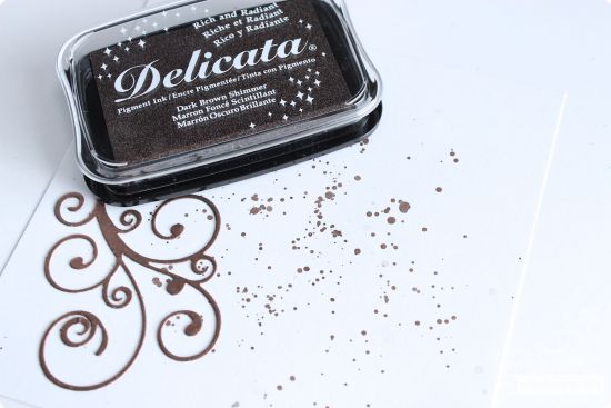 Tusiera Delicata, cu tus metalizat si uscare rapida - Dark Brown Shimmer