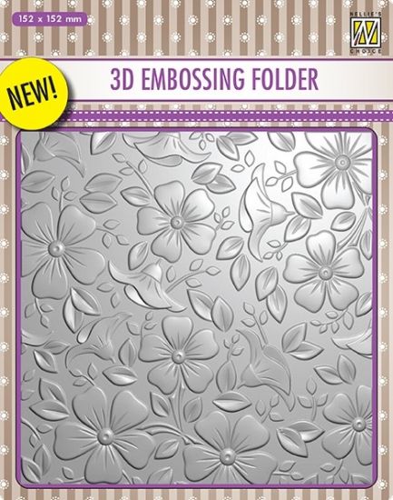 Matrita pentru embosare 3D - 15,2 x 15,2 cm - Flower 3
