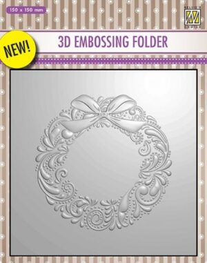 Matrita pentru embosare 3D - 15 x 15 cm - Wreath