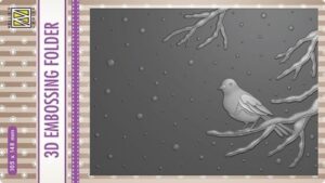 Matrita pentru embosare 3D - 14,8 x 10,5 cm - Bird on Branch