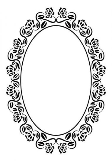 Matrita pentru embosare 15 x 10 cm - Oval rose frame