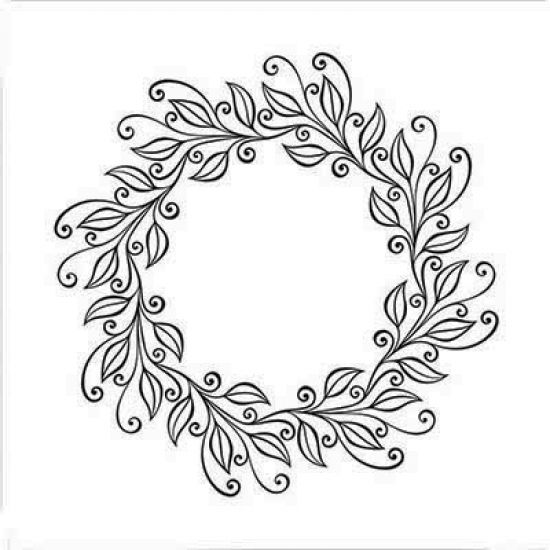 Matrita pentru embosare 13 x 13 cm - Leaves Wreath