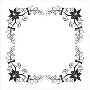 Matrita pentru embosare 13 x 13 cm - Christmas square-1